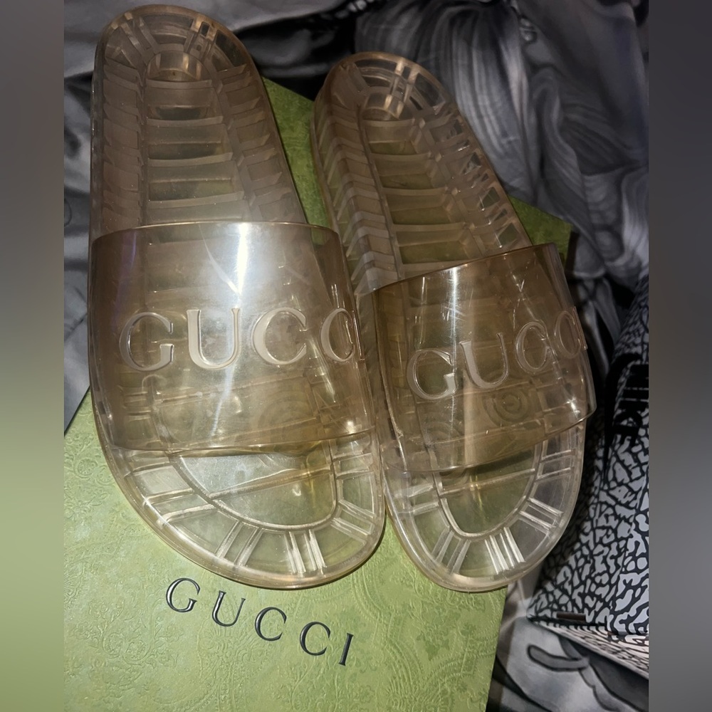 COPY - Clear Gucci slides